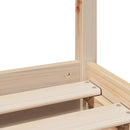 sengeramme uden madras 75x190 cm massivt fyrretræ