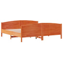 sengeramme uden madras 160x200 cm massivt fyrretræ gyldenbrun
