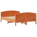 sengeramme uden madras 150x200 cm massivt fyrretræ gyldenbrun