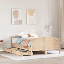 sengeramme uden madras 140x190 cm massivt fyrretræ
