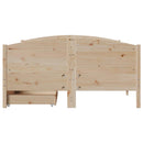 sengeramme uden madras 135x190 cm massivt fyrretræ hvid