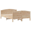 sengeramme uden madras 135x190 cm massivt fyrretræ hvid