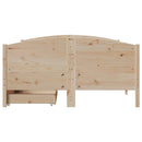 sengeramme uden madras 120x190 cm massivt fyrretræ