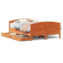 sengeramme uden madras 120x190 cm massivt fyrretræ gyldenbrun