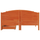 sengeramme uden madras 120x190 cm massivt fyrretræ gyldenbrun