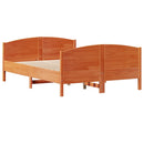 sengeramme uden madras 120x190 cm massivt fyrretræ gyldenbrun