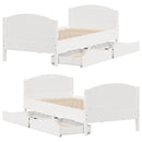 sengeramme uden madras 100x200 cm massivt fyrretræ hvid
