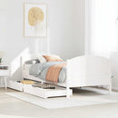 sengeramme uden madras 100x200 cm massivt fyrretræ hvid