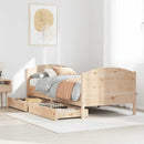 sengeramme uden madras 75x190 cm massivt fyrretræ