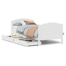sengeramme uden madras 75x190 cm massivt fyrretræ hvid