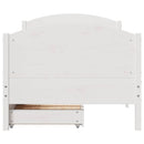 sengeramme uden madras 75x190 cm massivt fyrretræ hvid