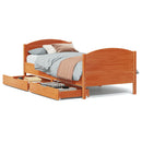 sengeramme uden madras 75x190 cm massivt fyrretræ gyldenbrun