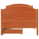 sengeramme uden madras 75x190 cm massivt fyrretræ gyldenbrun
