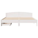 sengeramme uden madras 200x200 cm massivt fyrretræ hvid