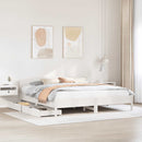 sengeramme uden madras 200x200 cm massivt fyrretræ hvid