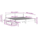 sengeramme uden madras 200x200 cm massivt fyrretræ gyldenbrun