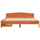 sengeramme uden madras 180x200 cm massivt fyrretræ gyldenbrun