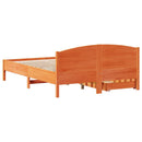 sengeramme uden madras 160x200 cm massivt fyrretræ gyldenbrun