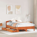 sengeramme uden madras 120x200 cm massivt fyrretræ gyldenbrun