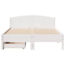 sengeramme uden madras 120x190 cm massivt fyrretræ hvid