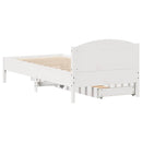 sengeramme uden madras 100x200 cm massivt fyrretræ hvid