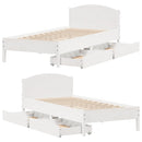 sengeramme uden madras 100x200 cm massivt fyrretræ hvid