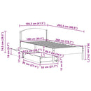 sengeramme uden madras 100x200 cm massivt fyrretræ hvid
