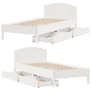 sengeramme uden madras 90x200 cm massivt fyrretræ hvid