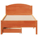 sengeramme uden madras 90x200 cm massivt fyrretræ gyldenbrun