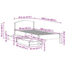 sengeramme uden madras 90x200 cm massivt fyrretræ gyldenbrun