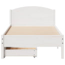 sengeramme uden madras 75x190 cm massivt fyrretræ hvid