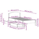 sengeramme uden madras 75x190 cm massivt fyrretræ gyldenbrun