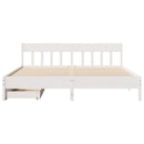 sengeramme uden madras 200x200 cm massivt fyrretræ hvid