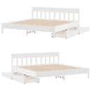sengeramme uden madras 200x200 cm massivt fyrretræ hvid