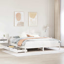 sengeramme uden madras 180x200 cm massivt fyrretræ hvid