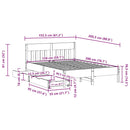 sengeramme uden madras 150x200 cm massivt fyrretræ gyldenbrun