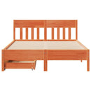 sengeramme uden madras 120x200 cm massivt fyrretræ gyldenbrun