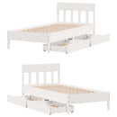 sengeramme uden madras 100x200 cm massivt fyrretræ hvid