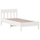 sengeramme uden madras 90x200 cm massivt fyrretræ hvid