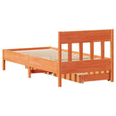 sengeramme uden madras 90x200 cm massivt fyrretræ gyldenbrun