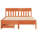 sengeramme uden madras 140x190 cm massivt fyrretræ gyldenbrun