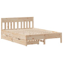 sengeramme uden madras 120x190 cm massivt fyrretræ