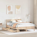 sengeramme uden madras 120x190 cm massivt fyrretræ