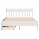 sengeramme uden madras 120x190 cm massivt fyrretræ hvid