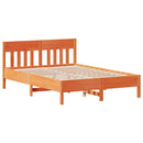 sengeramme uden madras 120x190 cm massivt fyrretræ gyldenbrun