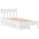 sengeramme uden madras 90x190 cm massivt fyrretræ hvid