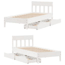 sengeramme uden madras 90x190 cm massivt fyrretræ hvid