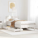 sengeramme uden madras 90x190 cm massivt fyrretræ hvid