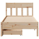 sengeramme uden madras 75x190 cm massivt fyrretræ
