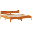 sengeramme med skuffer 200x200 cm massivt fyrretræ gyldenbrun